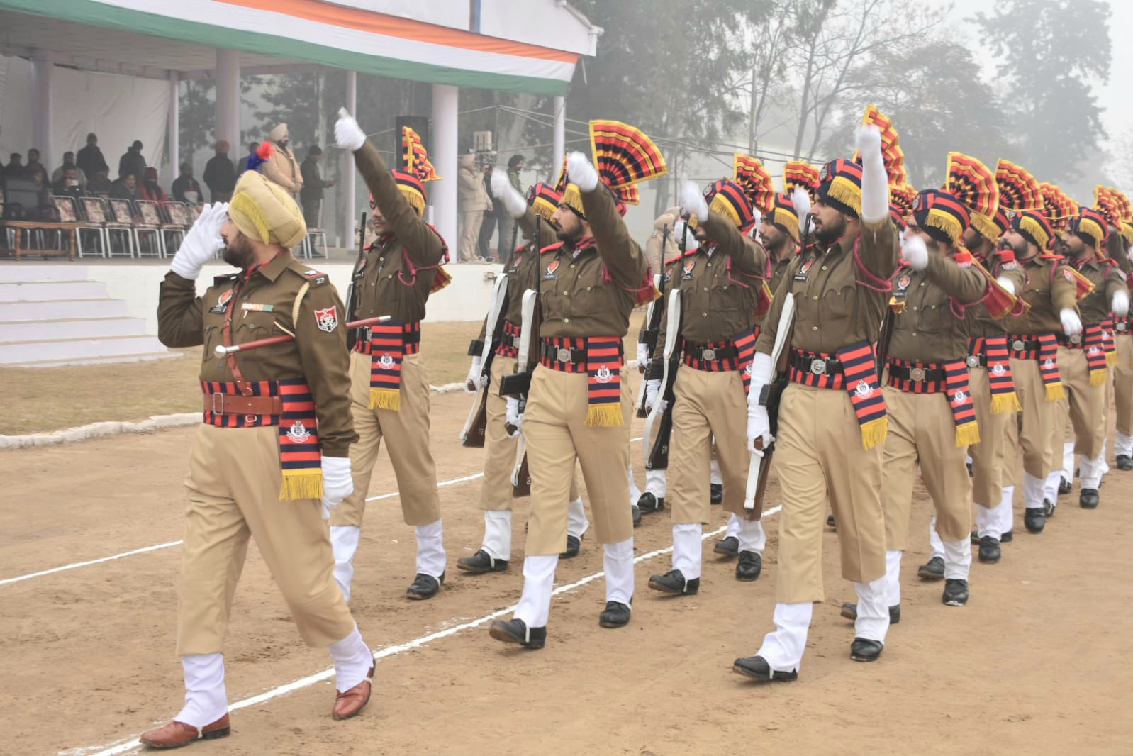 The spirit of patriotism was seen in the full dress rehearsal of the Republic Day